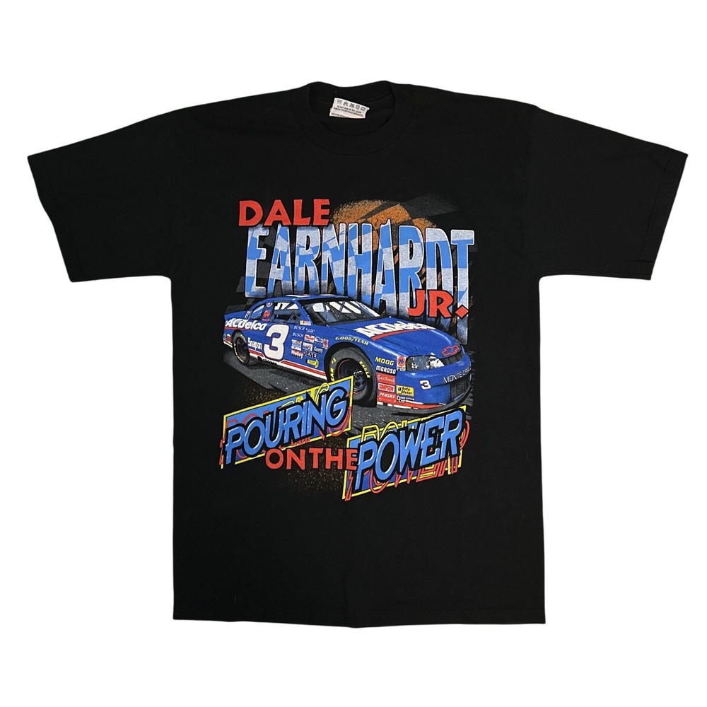 Vintage 1998 Dale Earnhardt Jr NASCAR T-Shirt ACDelco Racing Tee Black Medium